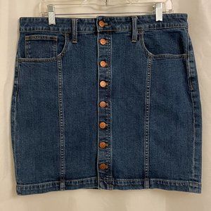 Madewell Stretch Denim Straight Mini Skirt